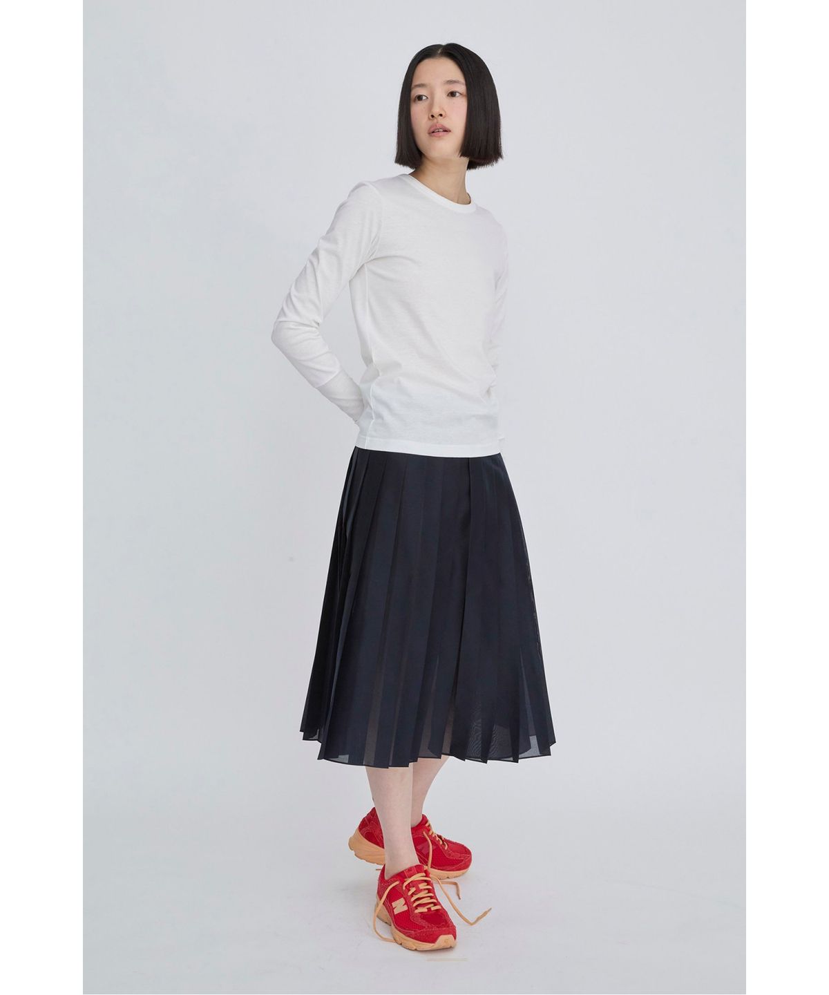 래코드(RECODE) Back Garment Patch Long Top RQTAS26517WHX