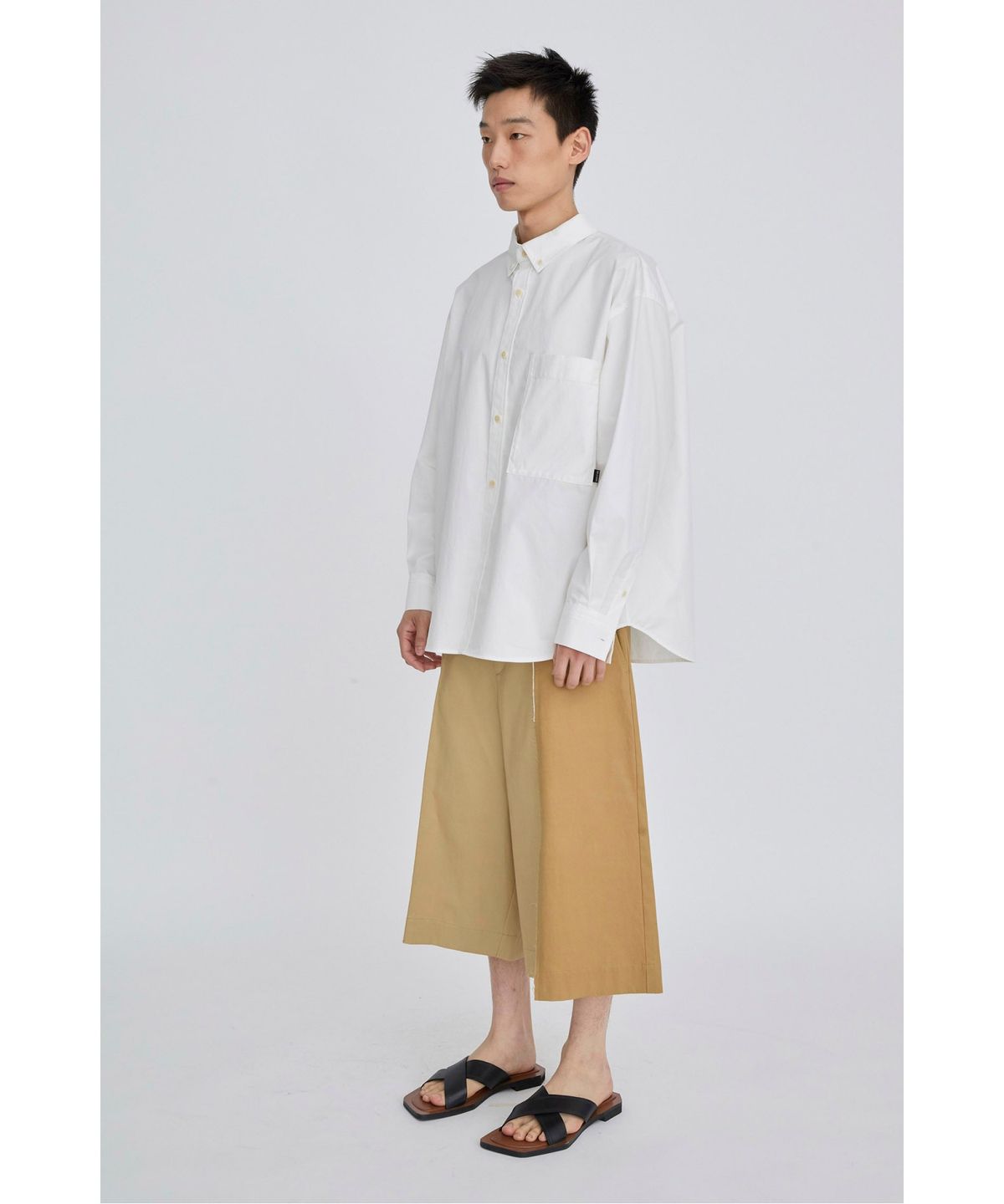 래코드(RECODE) Deconstructed Pocket Shirt RKSAX26610WHX