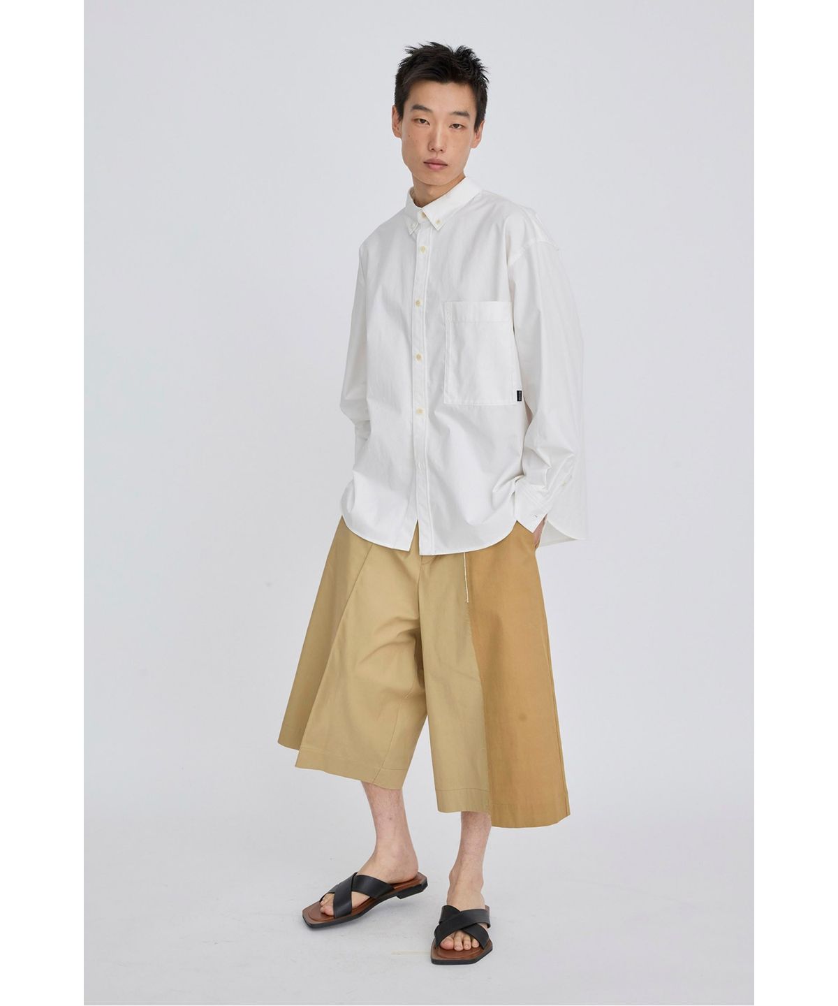 래코드(RECODE) Deconstructed Pocket Shirt RKSAX26610WHX