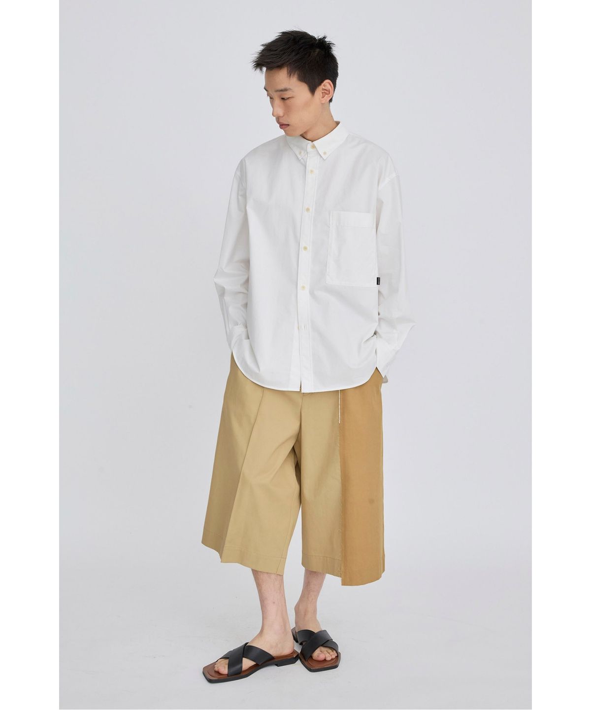 래코드(RECODE) Deconstructed Pocket Shirt RKSAX26610WHX