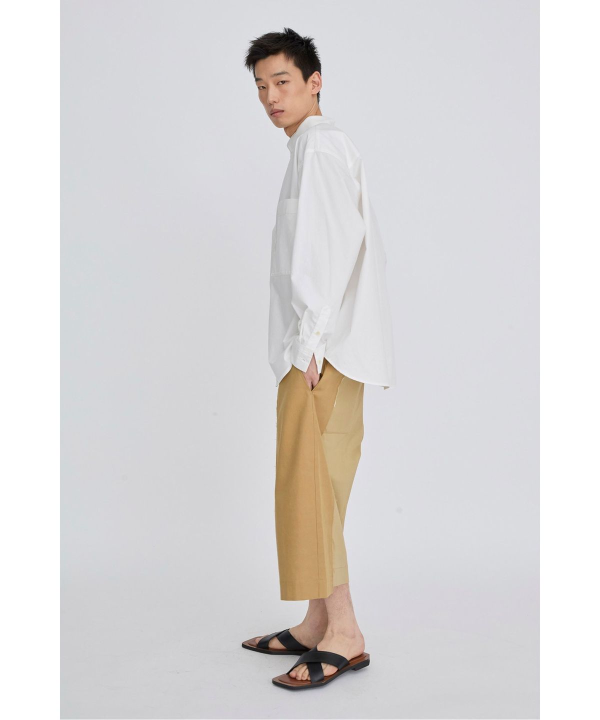 래코드(RECODE) Deconstructed Pocket Shirt RKSAX26610WHX
