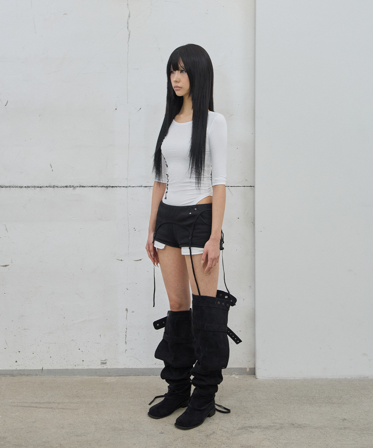 사일프레이(41PRAY) 3/4 Sleeve Bodysuit / White
