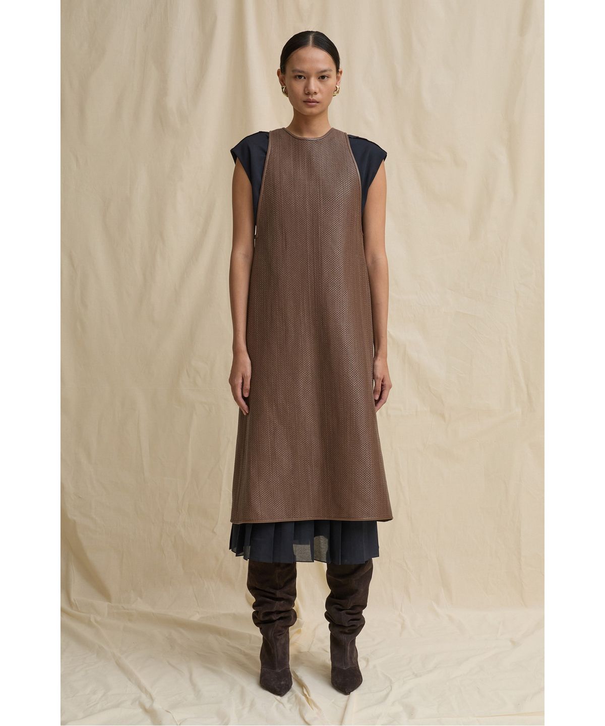 래코드(RECODE) Layered Vest Dress R0DAA25240BRX