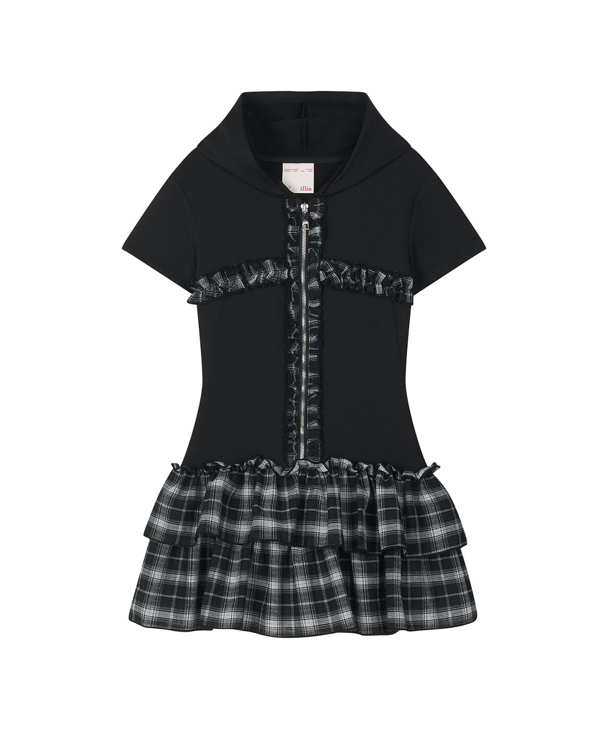 일리오(ILLIO) Black ruffle cross dress