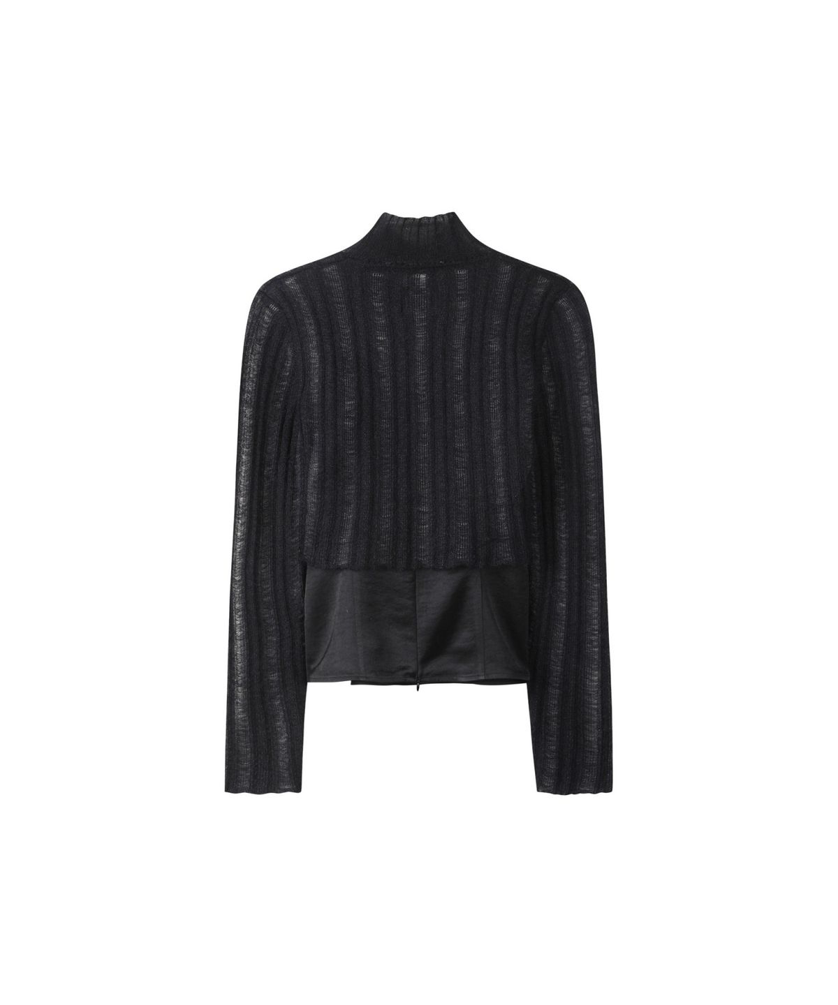 래코드(RECODE) Layered Sheer Knit Top R0WAX25231BKX