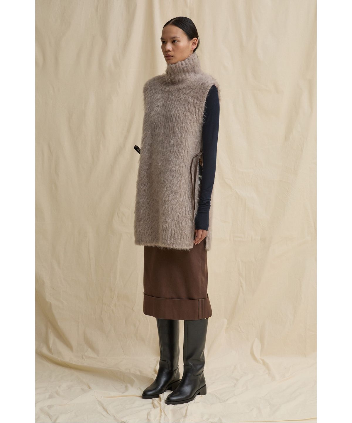 래코드(RECODE) Mohair Vest R0VAA25220BEX