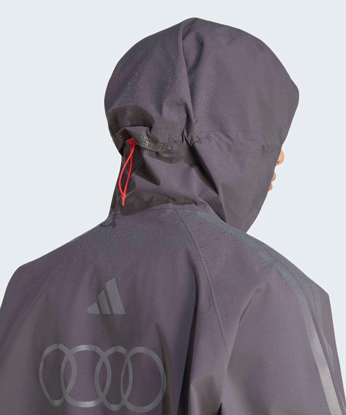 아디다스(ADIDAS) 아우디 F1 팀 엔지니어 및 마케팅 레인 재킷 남성용 - 그레이 / KE9093