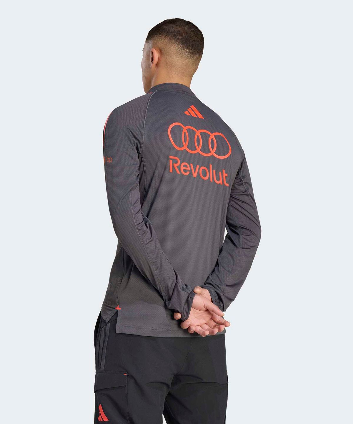 아디다스(ADIDAS) 아우디 F1 팀 메카닉스 1/4 지퍼 재킷 - 블랙 / KE8929