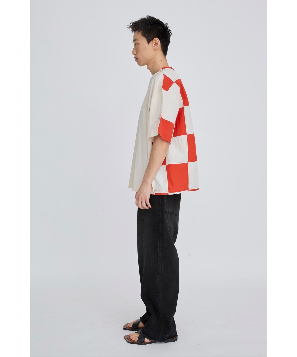래코드(RECODE) Raw-Edged Denim Pants RKPAM26647BKX
