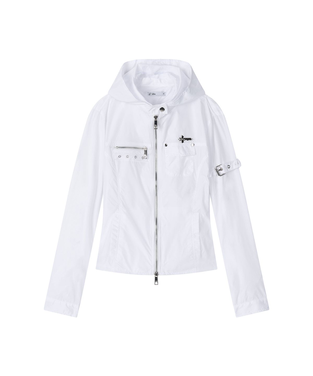 일리오(ILLIO) White Biker windbreaker jacket -S-