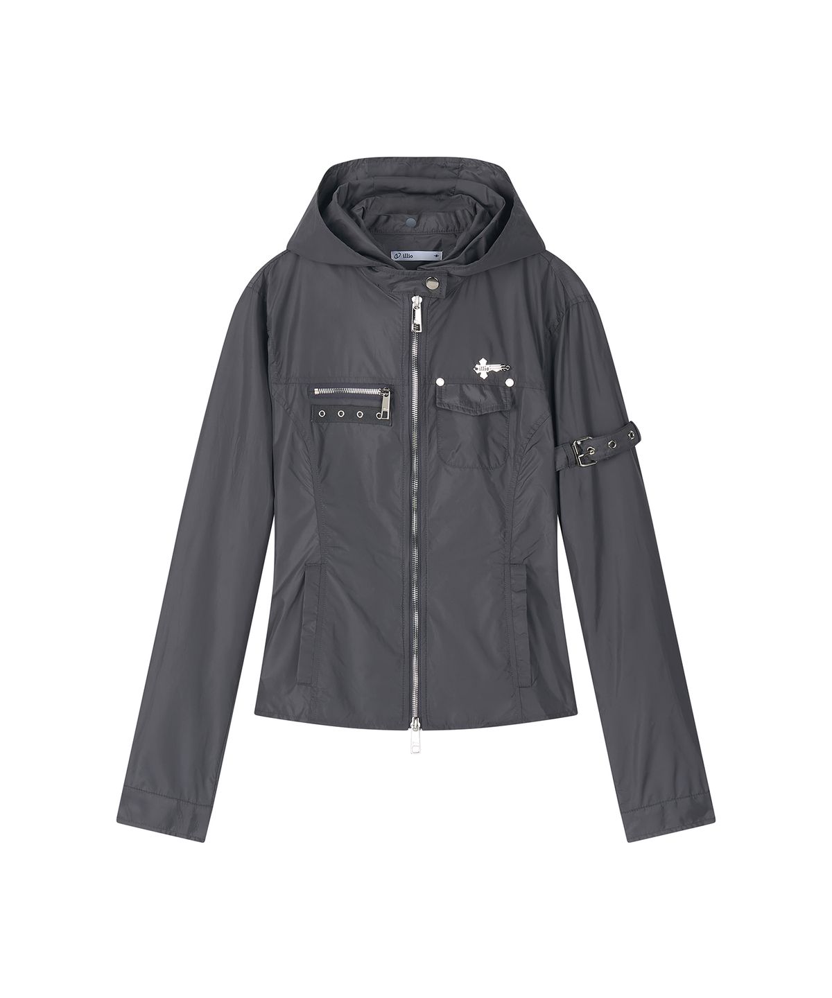 일리오(ILLIO) Charcoal Biker windbreaker jacket -S-