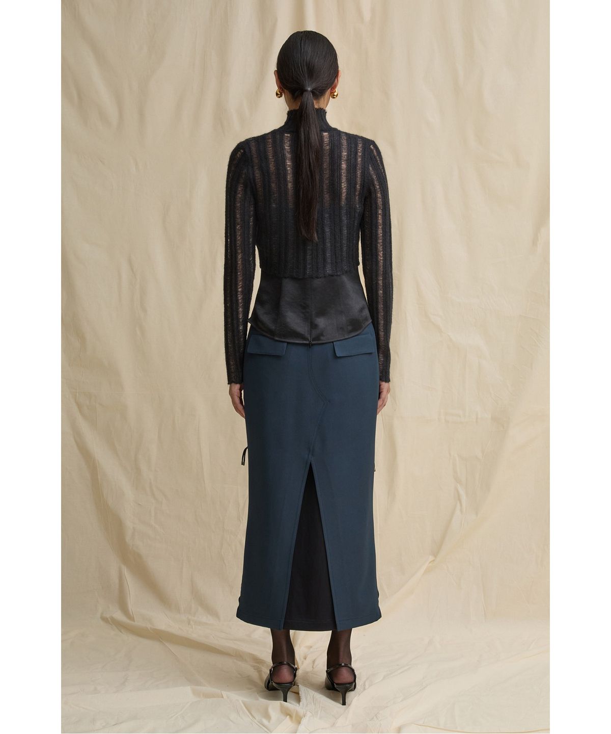 래코드(RECODE) Exposed Seam Mermaid Skirt R0KAA25234NYX