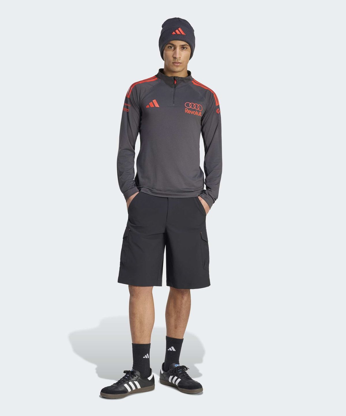 아디다스(ADIDAS) 아우디 F1 팀 메카닉 쇼츠 - 블랙 / KE8956