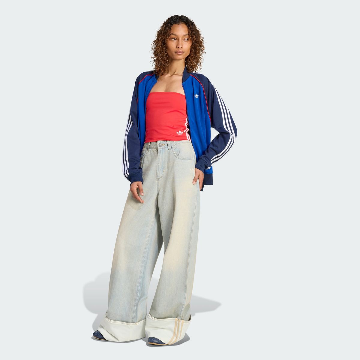 아디다스(ADIDAS) 빈티지 와이드 진 KW4517