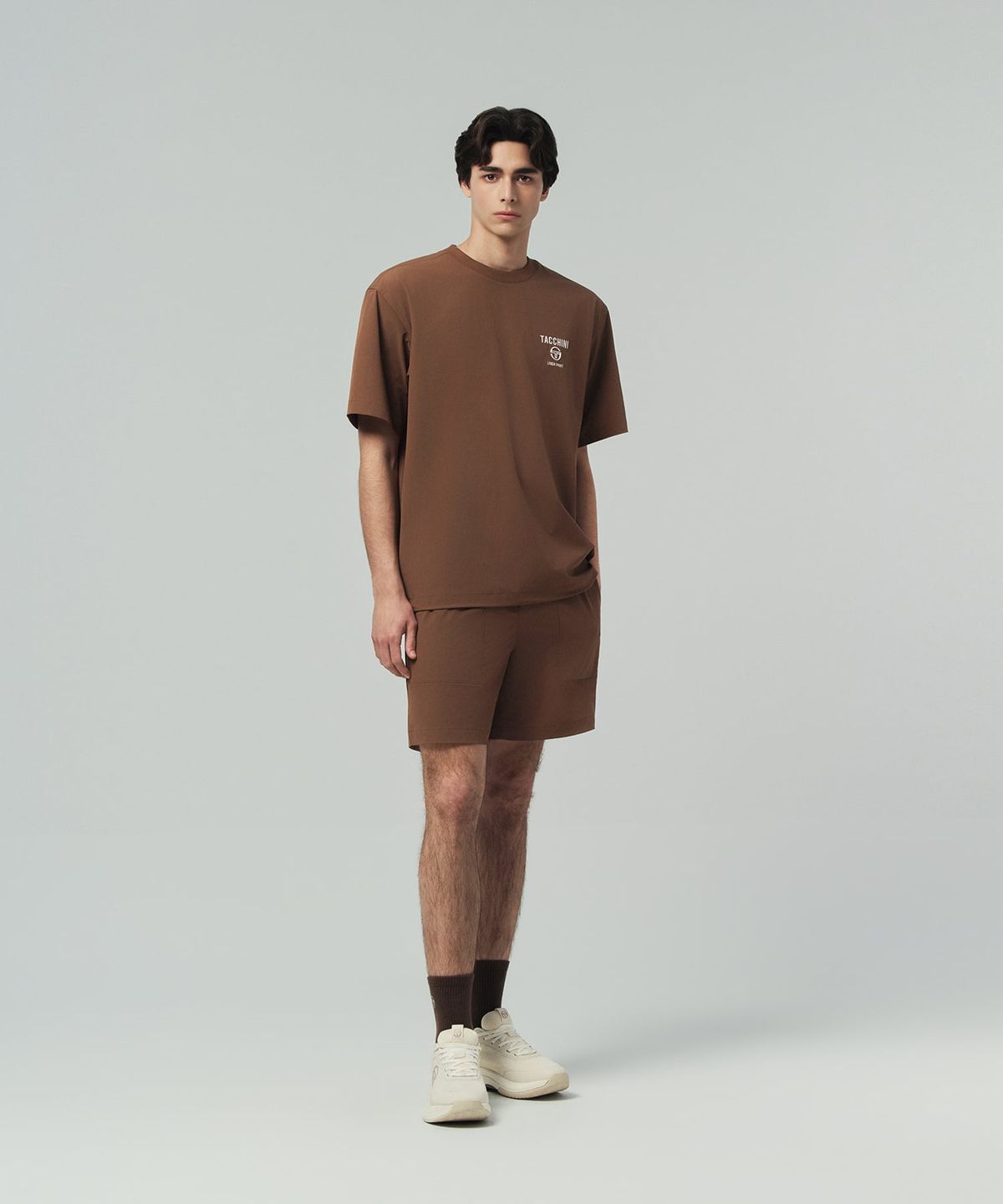 세르지오 타키니(SERGIO TACCHINI) M 프레쉬닷 우븐 티셔츠 (Brown)
