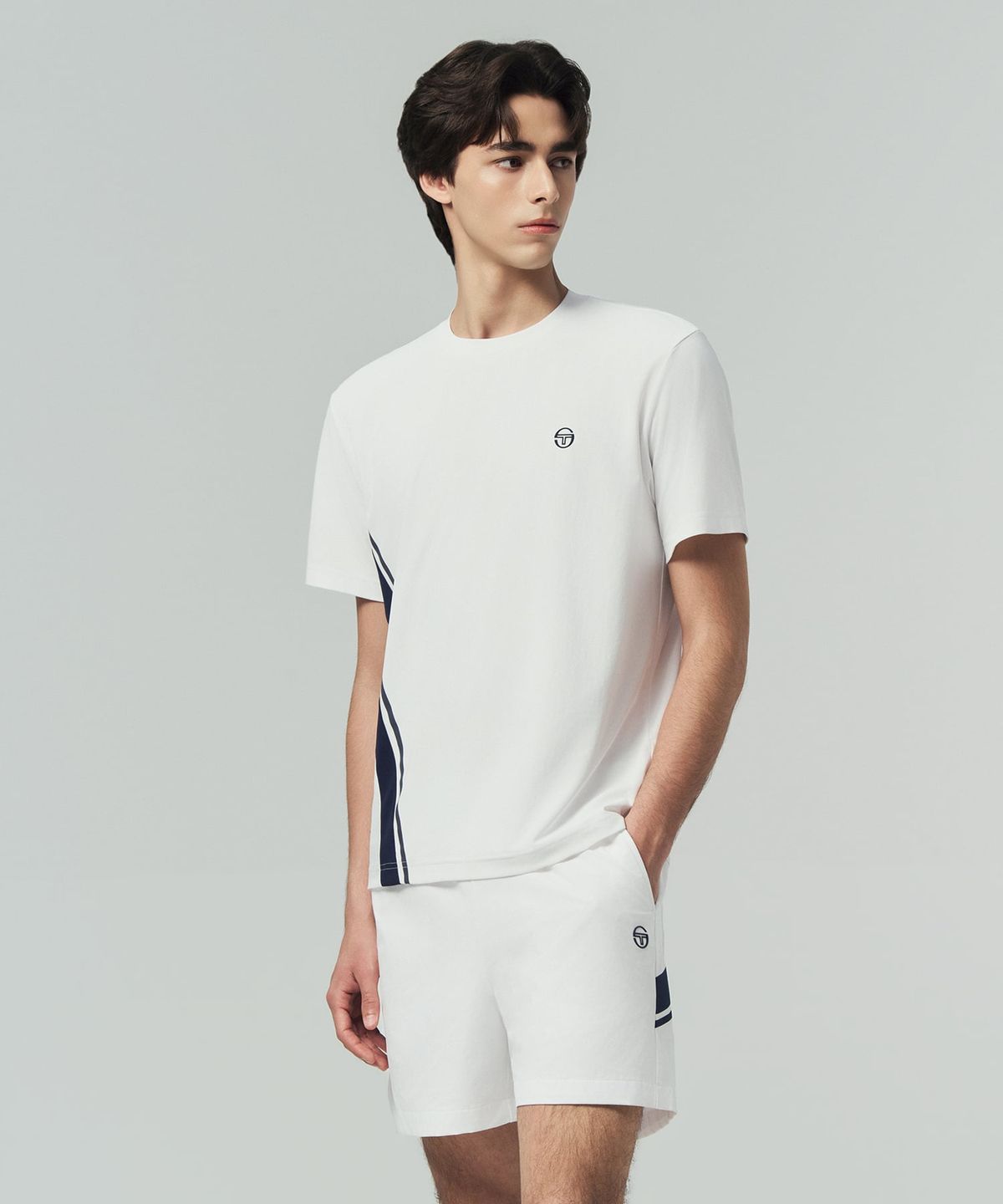 세르지오 타키니(SERGIO TACCHINI) M 리네아 반팔 티셔츠 (White)