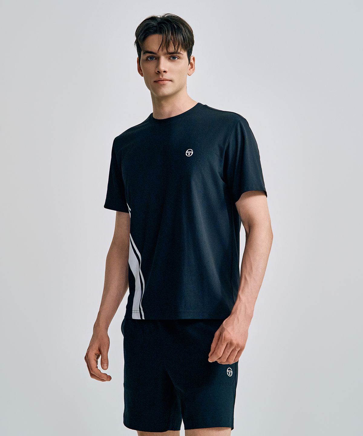세르지오 타키니(SERGIO TACCHINI) M 리네아 반팔 티셔츠 (Black)