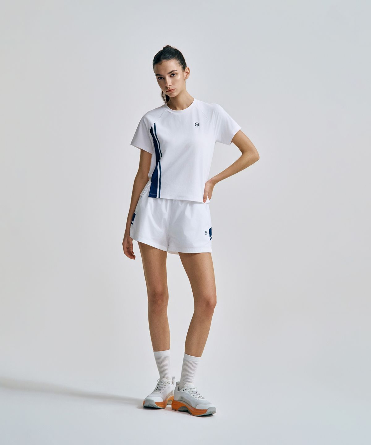 세르지오 타키니(SERGIO TACCHINI) W 리네아 반팔 티셔츠 (White)
