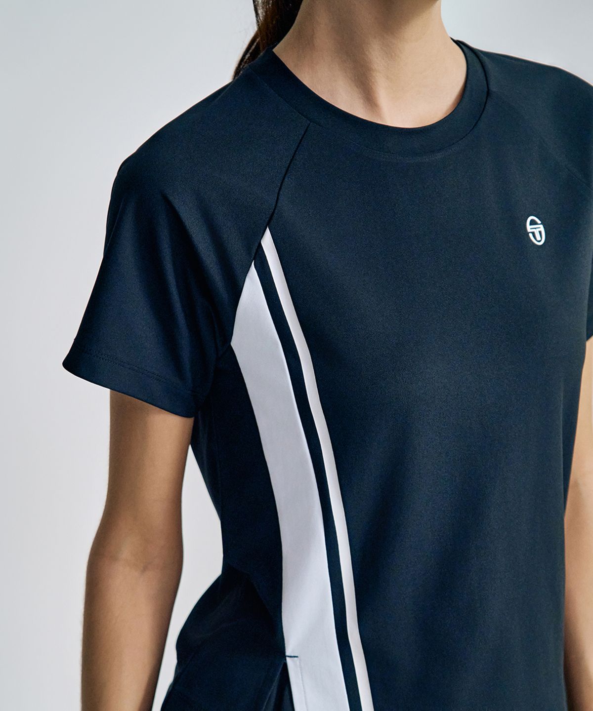 세르지오 타키니(SERGIO TACCHINI) W 리네아 반팔 티셔츠 (Black)
