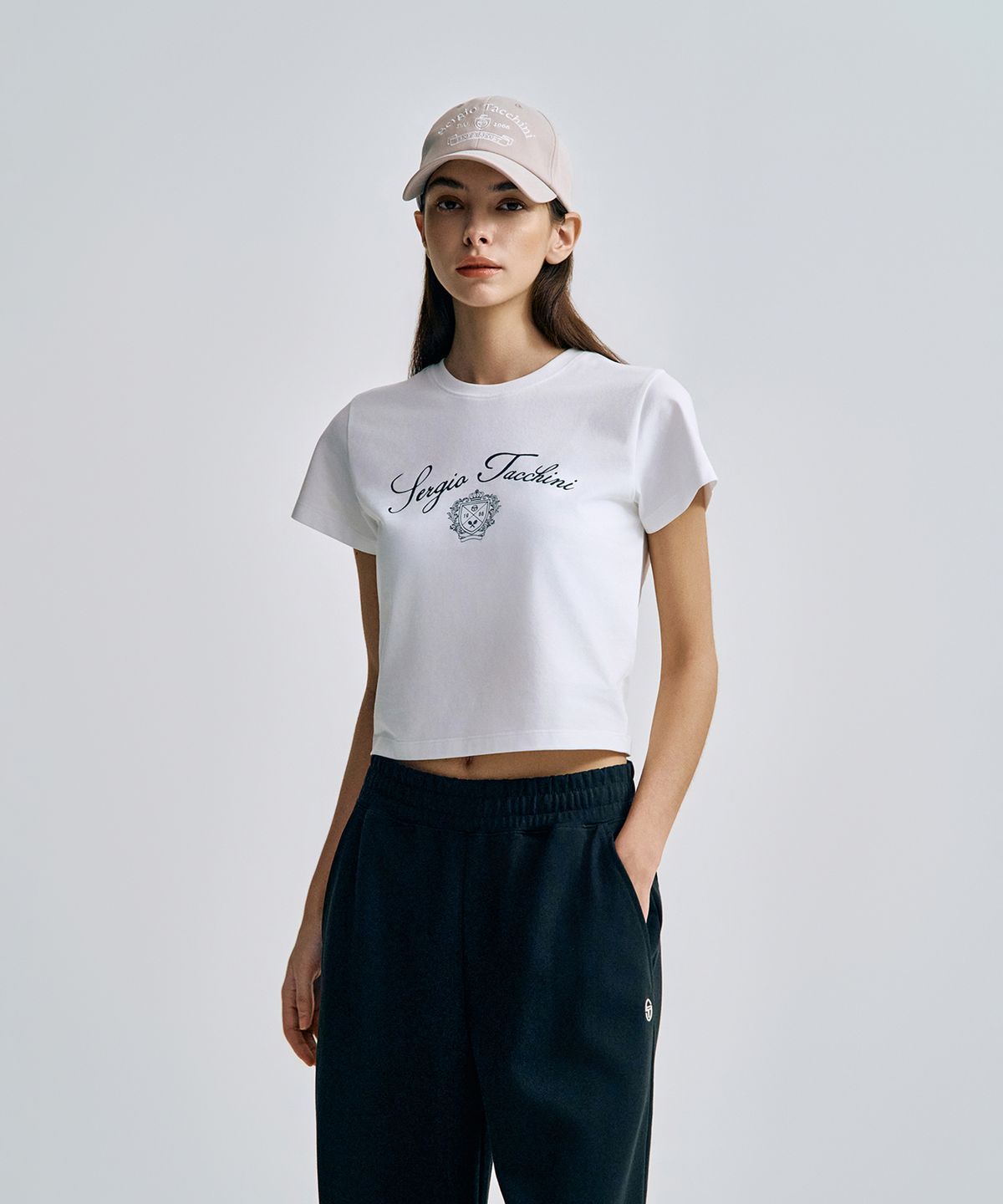 세르지오 타키니(SERGIO TACCHINI) U 클래식 엠블럼 코튼라이크 볼캡 (D.Beige)