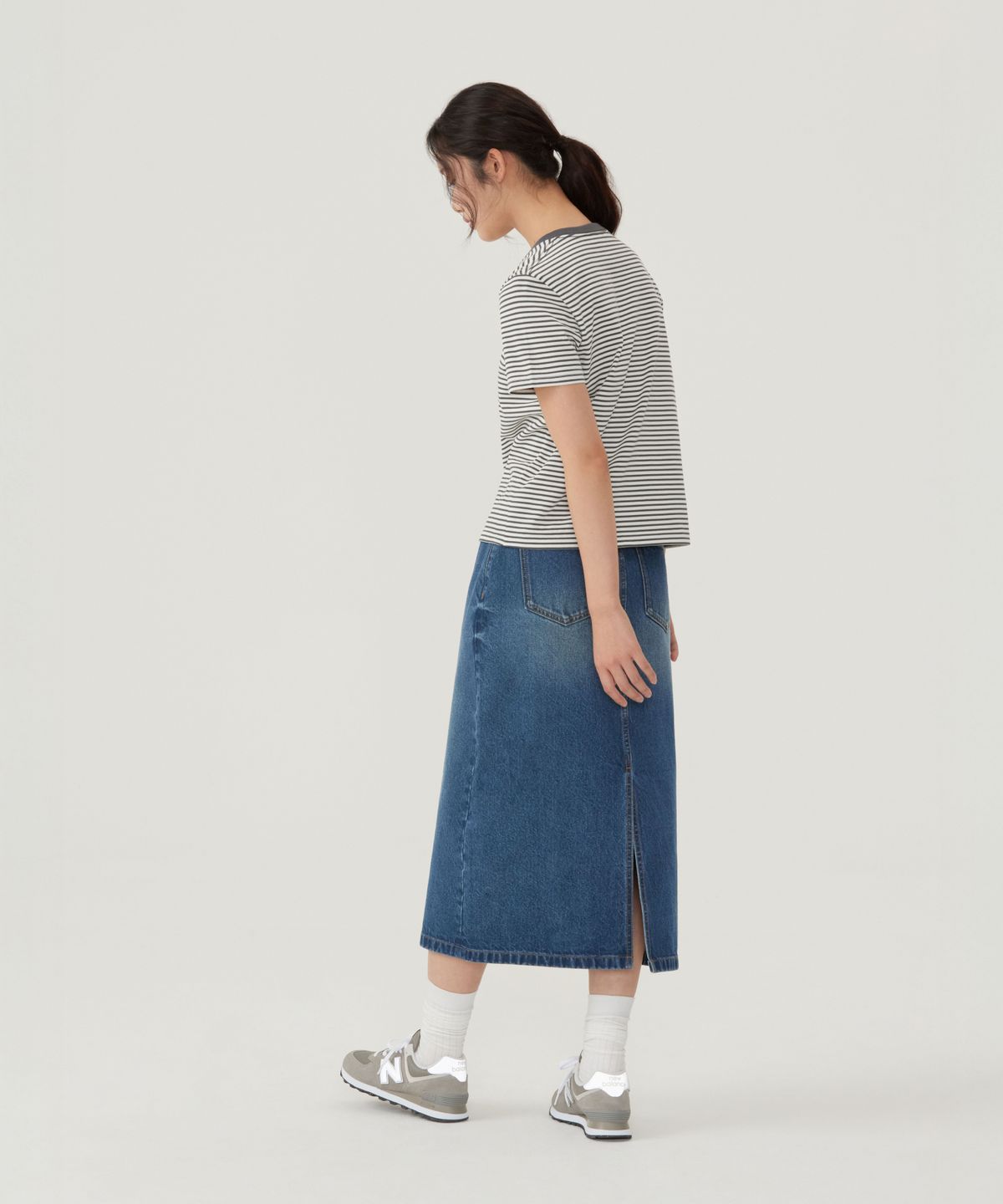 커버낫 우먼(COVERNAT WOMAN) 우먼 데님 롱 스커트 블루