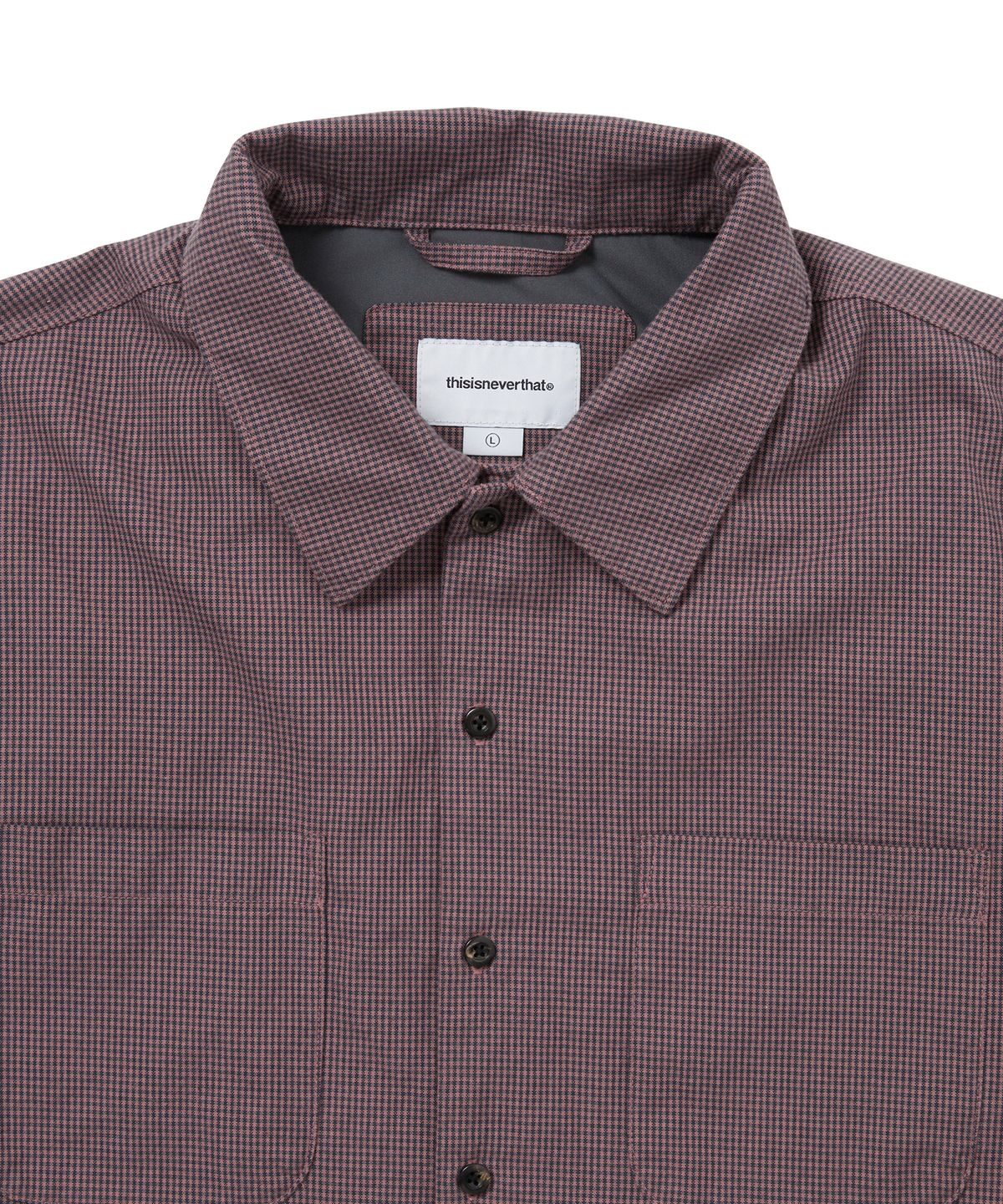 디스이즈네버댓(THISISNEVERTHAT) GORE-TEX WINDSTOPPER Check Shirt Plum