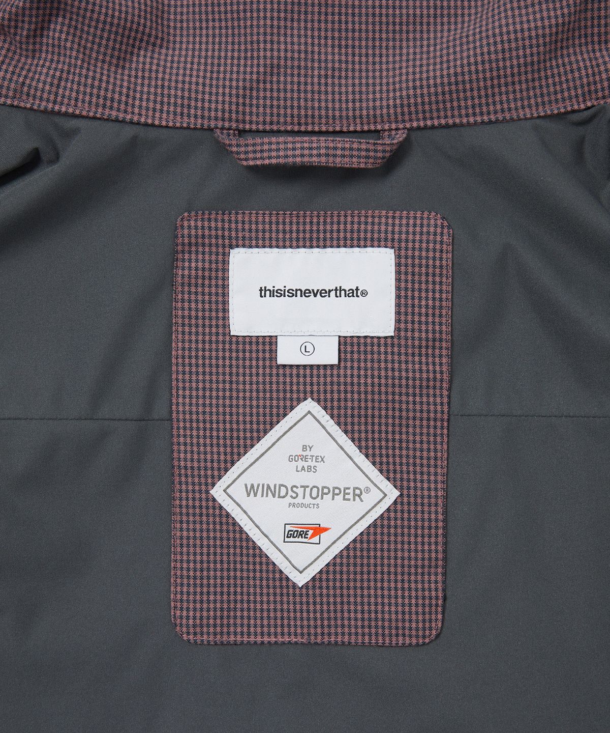 디스이즈네버댓(THISISNEVERTHAT) GORE-TEX WINDSTOPPER Check Shirt Plum