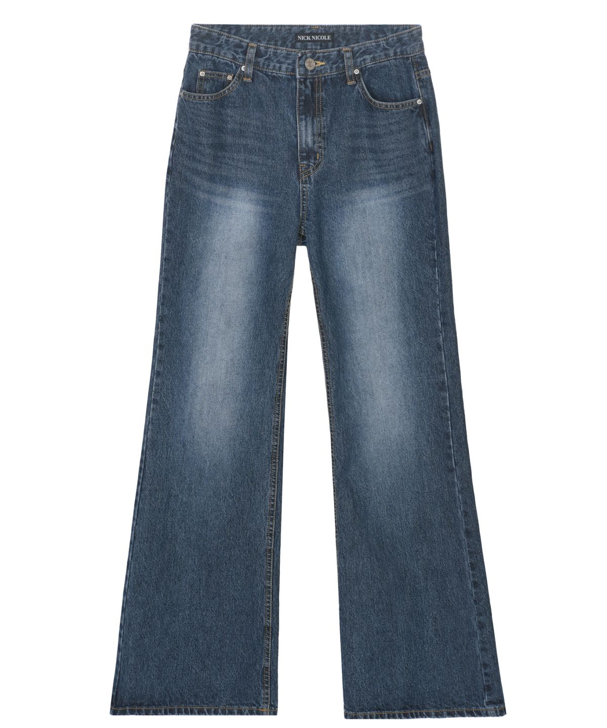 닉앤니콜(NICK&NICOLE) WIDE FLARED DENIM PANTS_BLUE