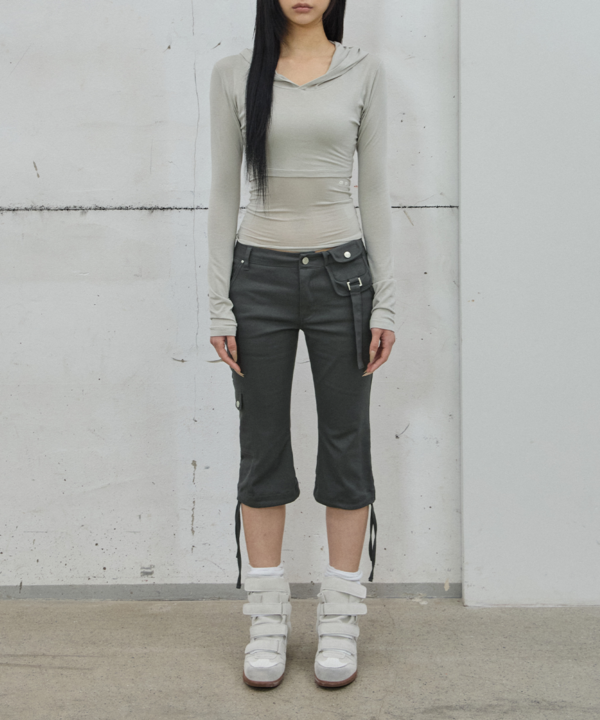 사일프레이(41PRAY) Layered Bolero  Long Sleeve / Warm Grey