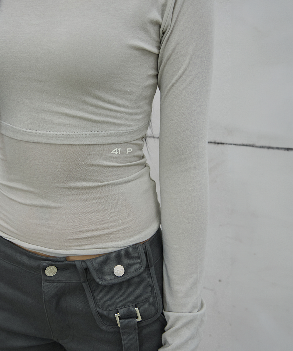 사일프레이(41PRAY) Layered Bolero  Long Sleeve / Warm Grey