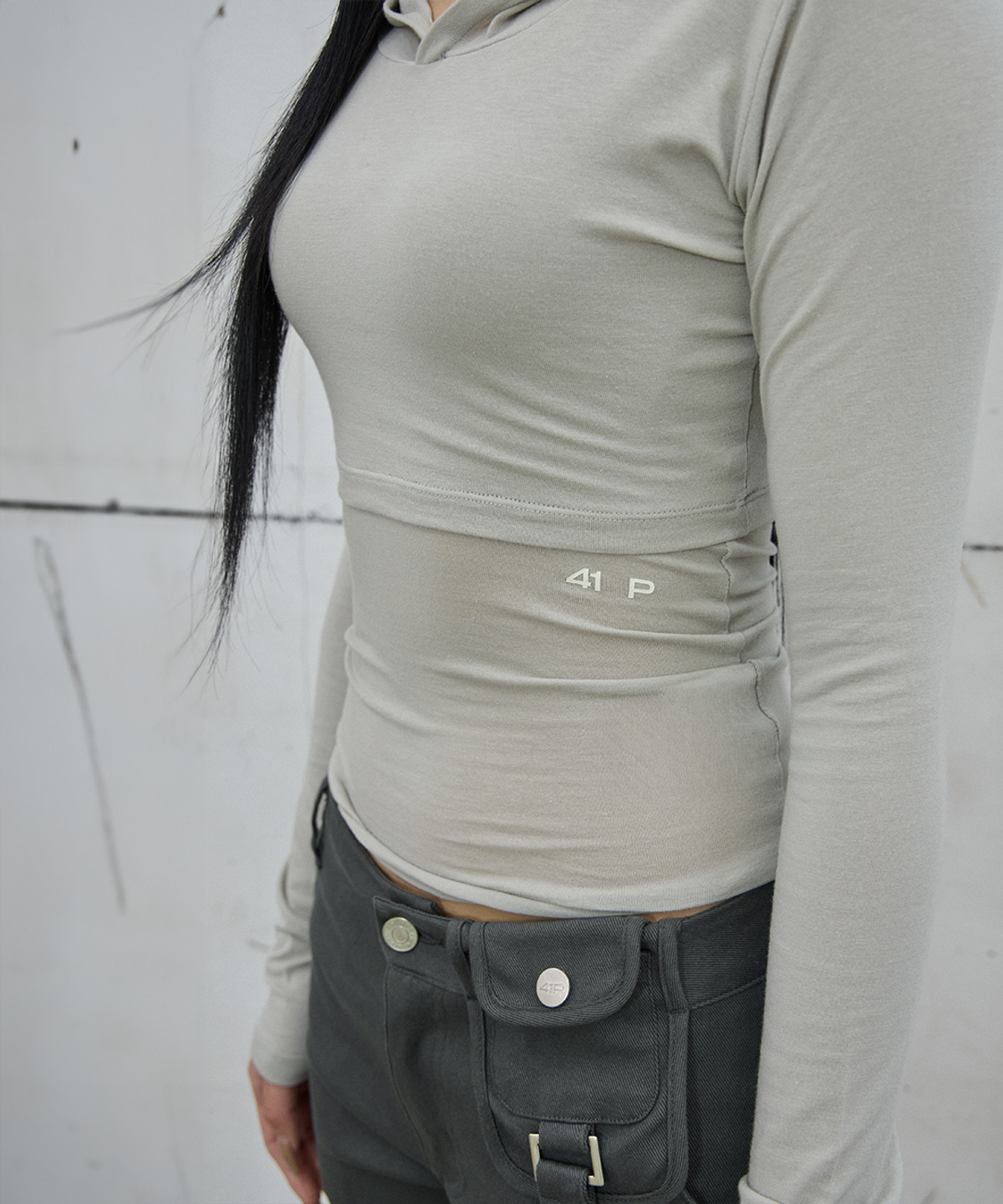 사일프레이(41PRAY) Layered Bolero  Long Sleeve / Warm Grey