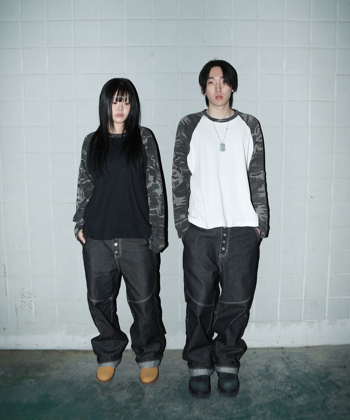 크리건(CRIGUN) BUTTON RAW DENIM PANTS
