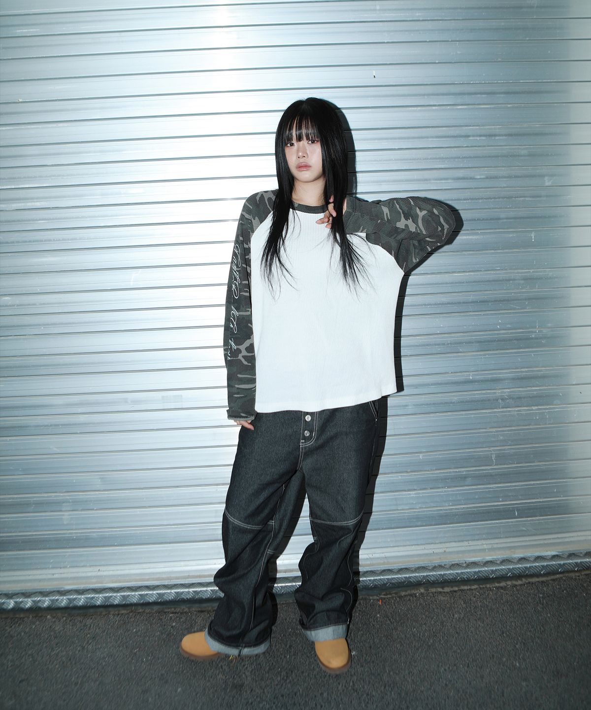 크리건(CRIGUN) BUTTON RAW DENIM PANTS