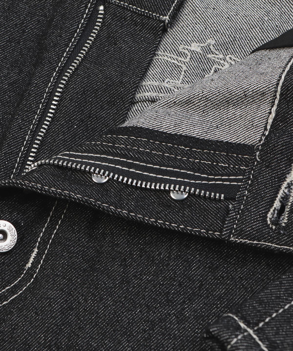 크리건(CRIGUN) BUTTON RAW DENIM PANTS