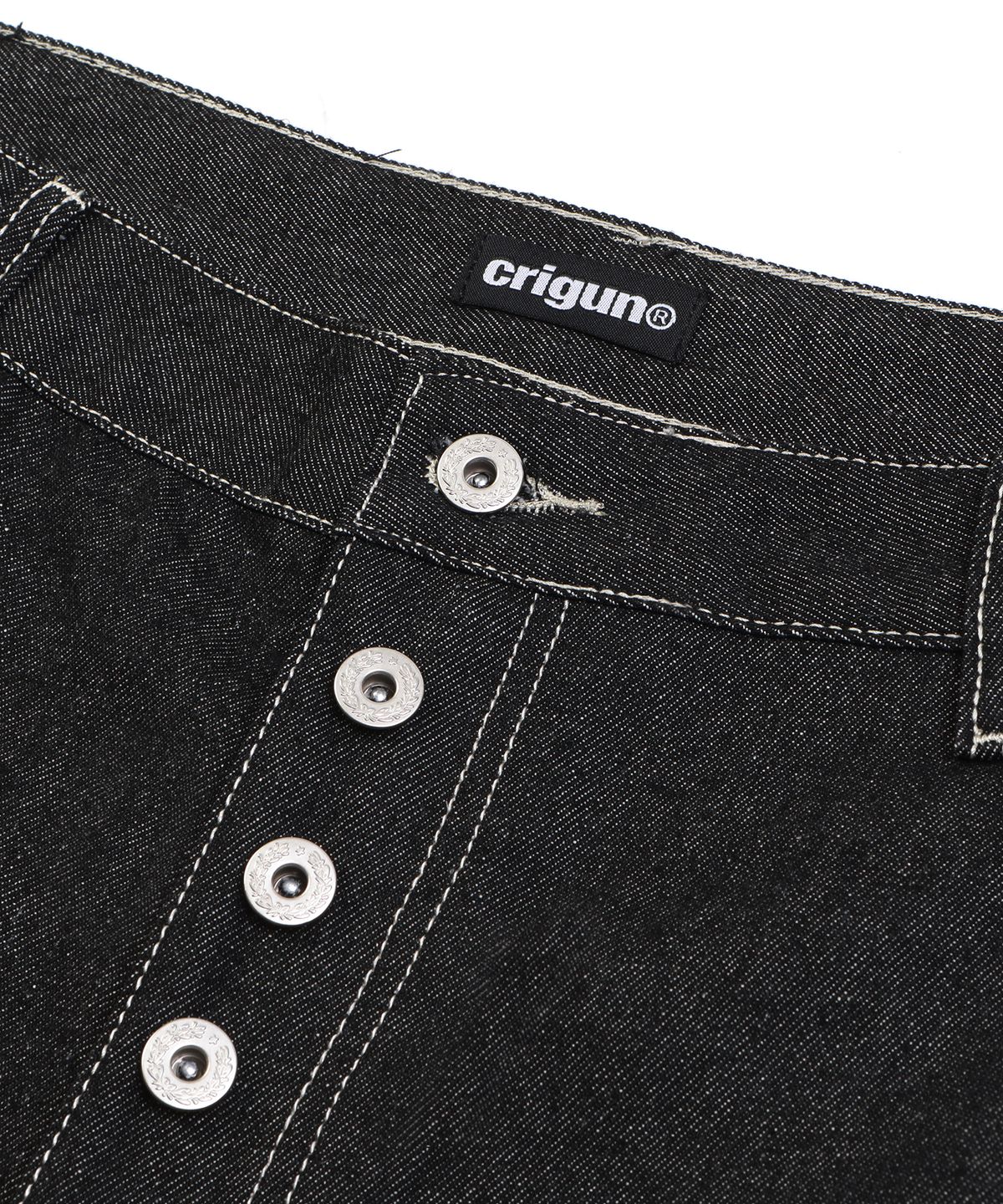 크리건(CRIGUN) BUTTON RAW DENIM PANTS