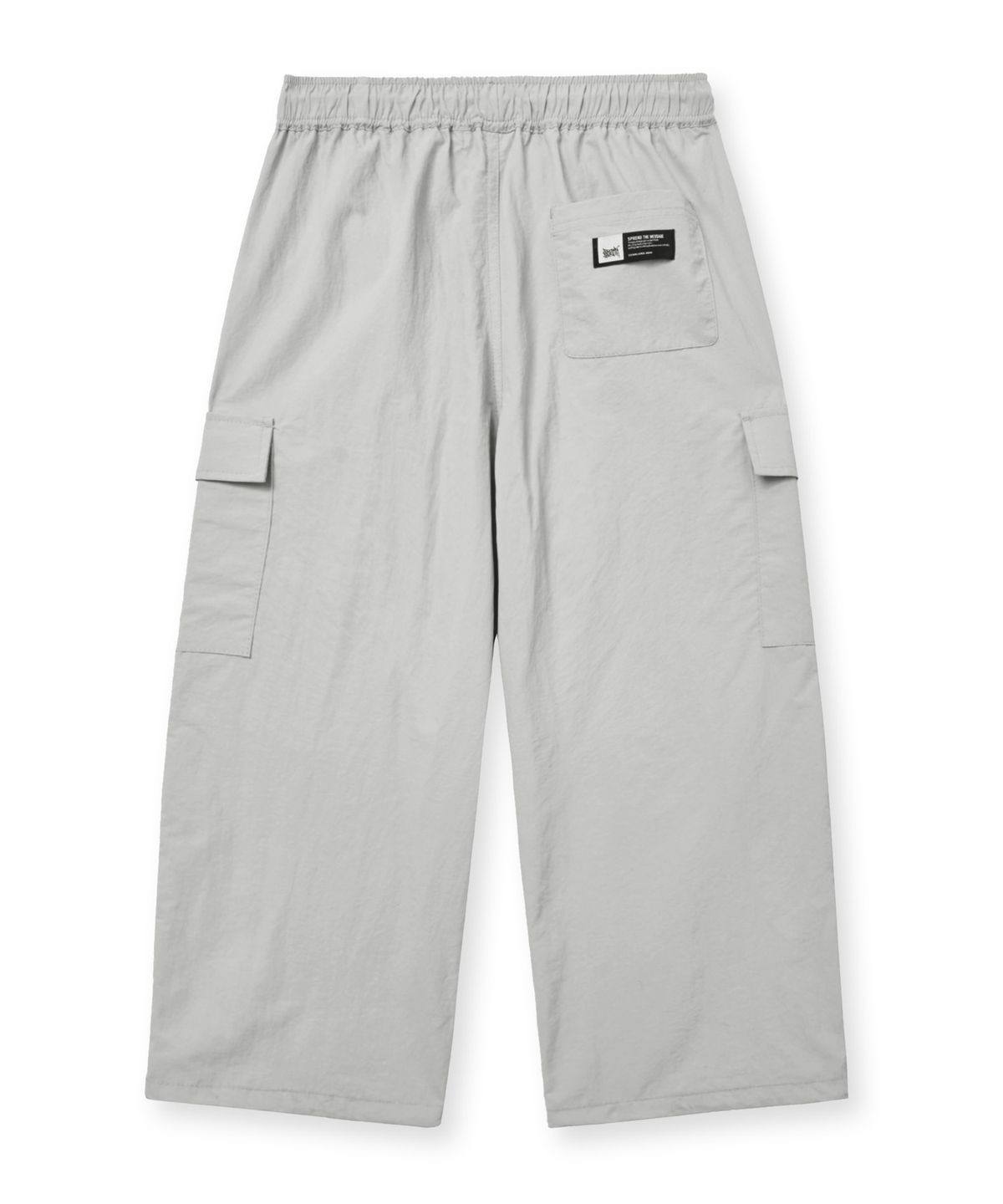 브라운브레스 키즈(BROWNBREATH KIDS) KIDS TAG CARGO PANTS - LIGHT GREY