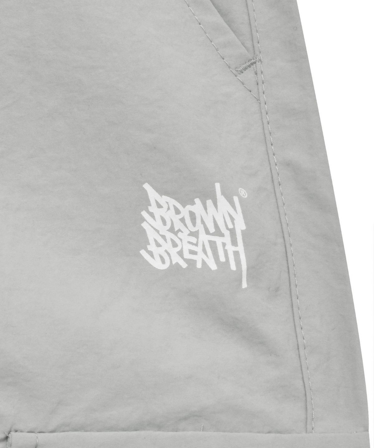 브라운브레스 키즈(BROWNBREATH KIDS) KIDS TAG CARGO PANTS - LIGHT GREY