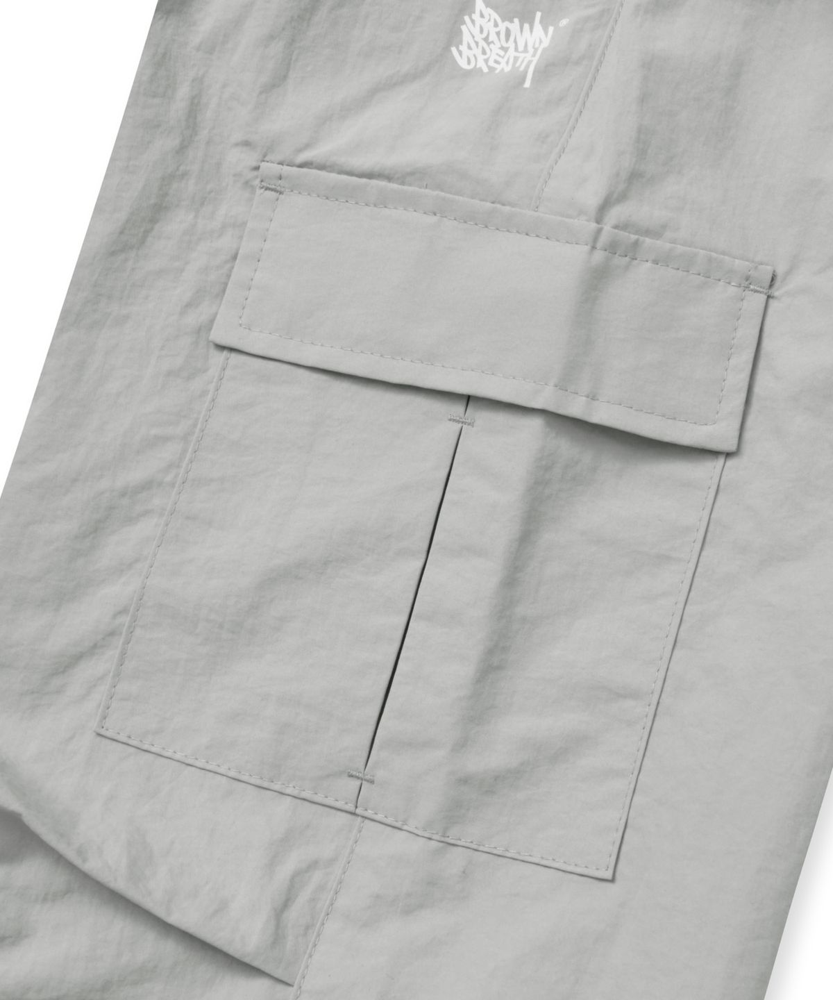 브라운브레스 키즈(BROWNBREATH KIDS) KIDS TAG CARGO PANTS - LIGHT GREY