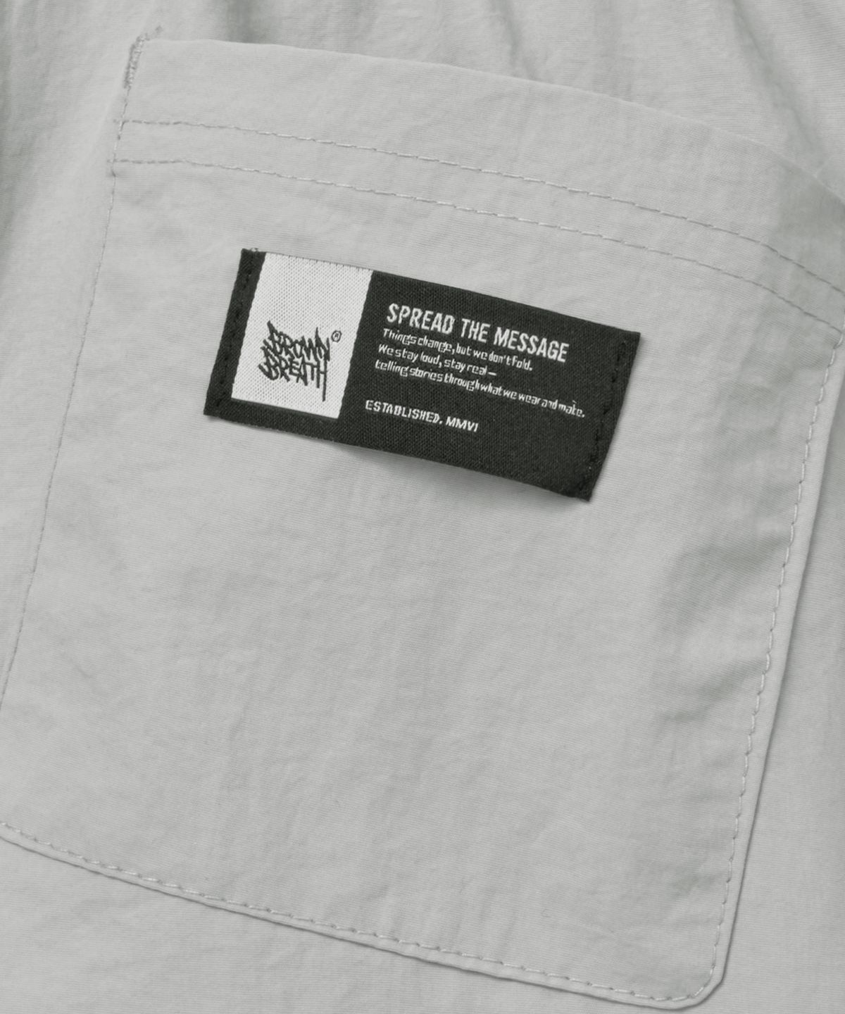 브라운브레스 키즈(BROWNBREATH KIDS) KIDS TAG CARGO PANTS - LIGHT GREY