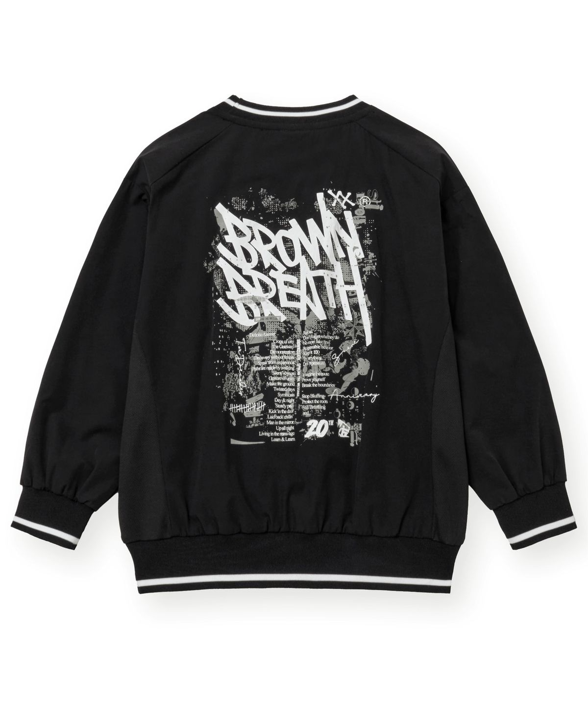 브라운브레스 키즈(BROWNBREATH KIDS) KIDS 20TH ANNIV WOVEN PULLOVER - BLACK