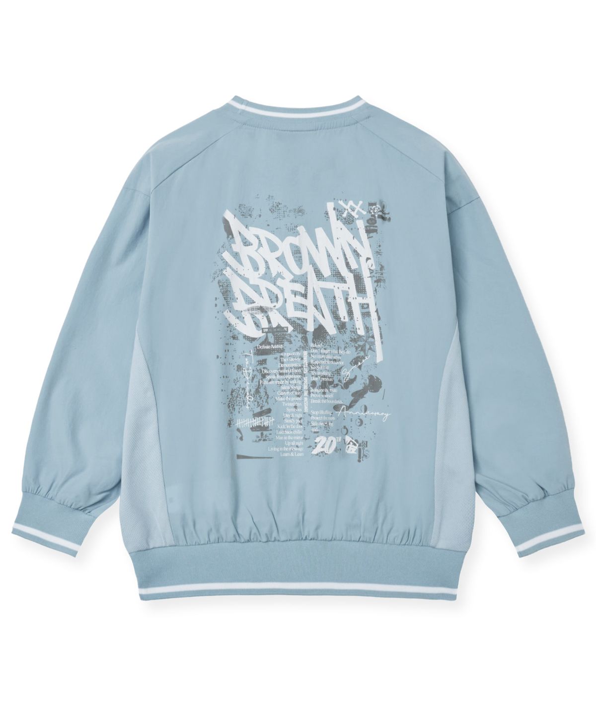 브라운브레스 키즈(BROWNBREATH KIDS) KIDS 20TH ANNIV WOVEN PULLOVER - SKY BLUE