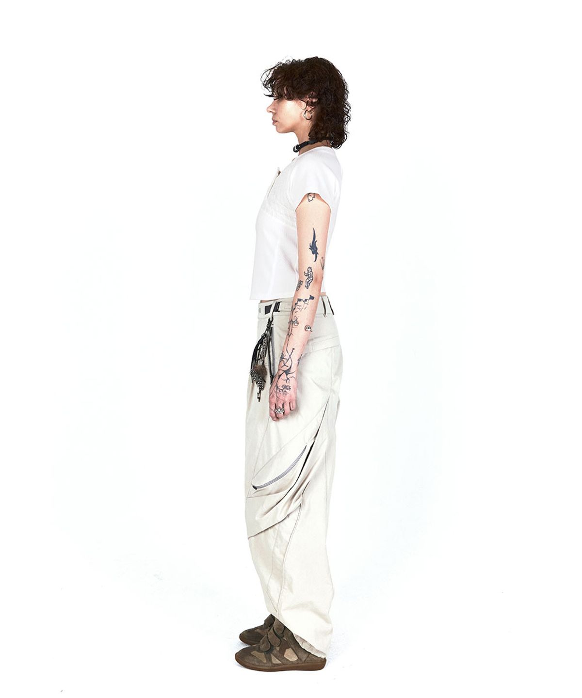 디프런티스(DIFFERENTIS) Henley Waffle Top (IV)