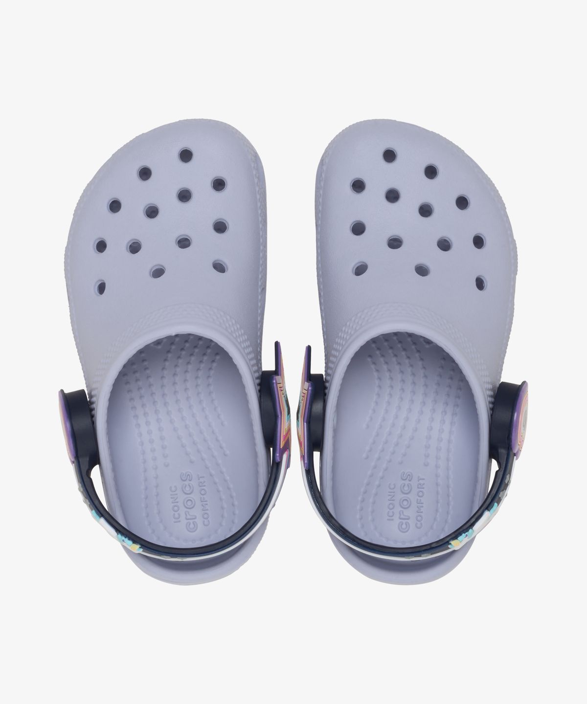 크록스키즈(CROCS KIDS) 클래식 이매지네이션 라이트 백스트랩 클로그 토들러 - 프로스티드 그레이프 / 211892-5BO