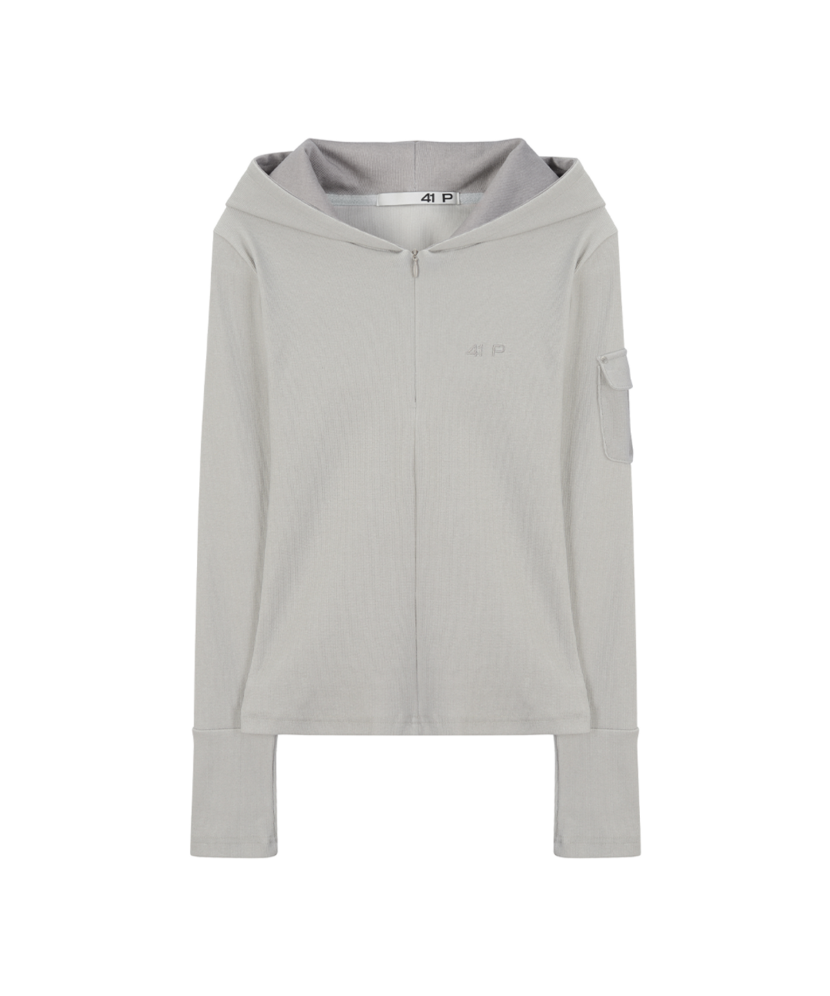 사일프레이(41PRAY) Half-Zip Hoodie / Light Grey