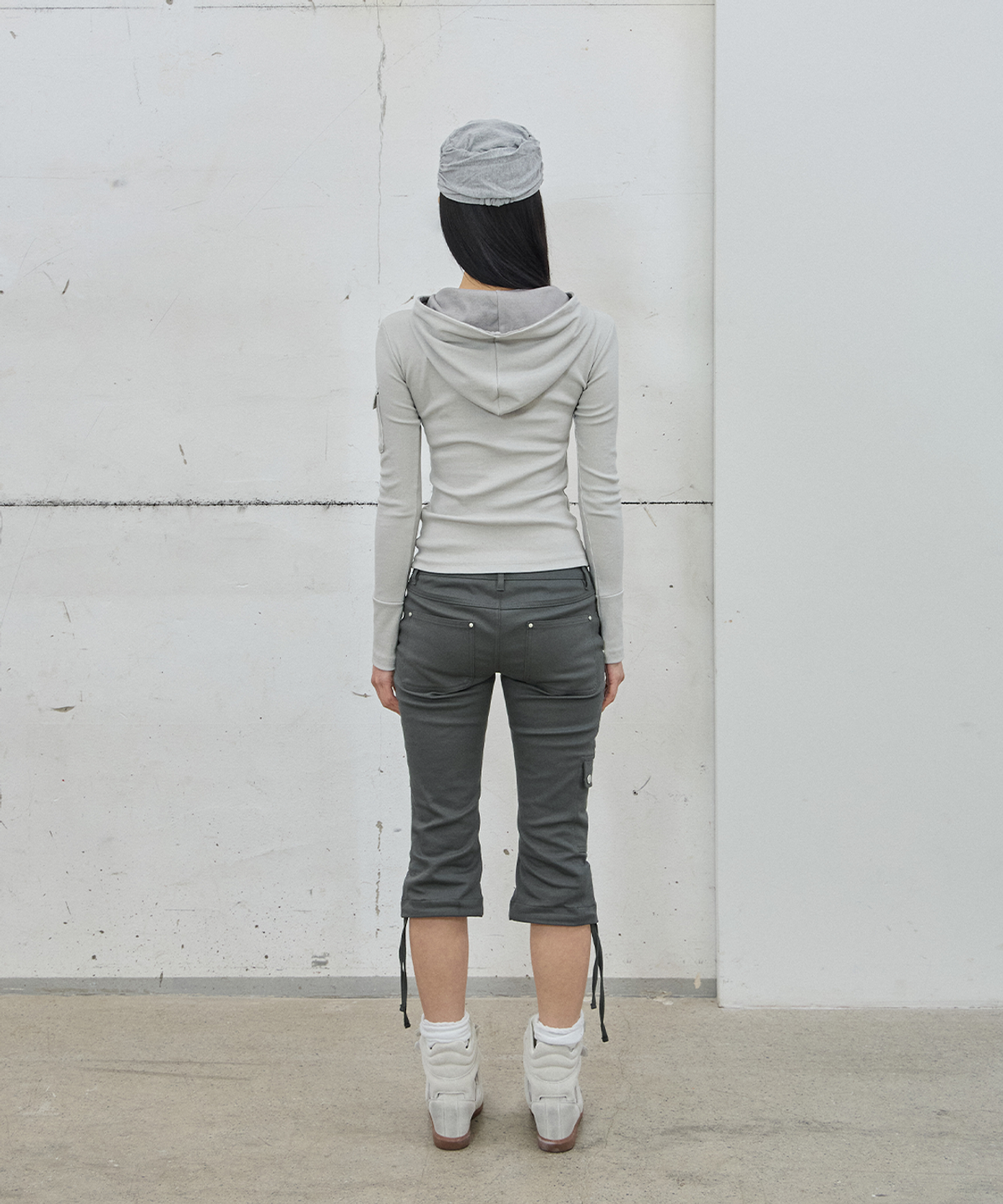사일프레이(41PRAY) Half-Zip Hoodie / Light Grey