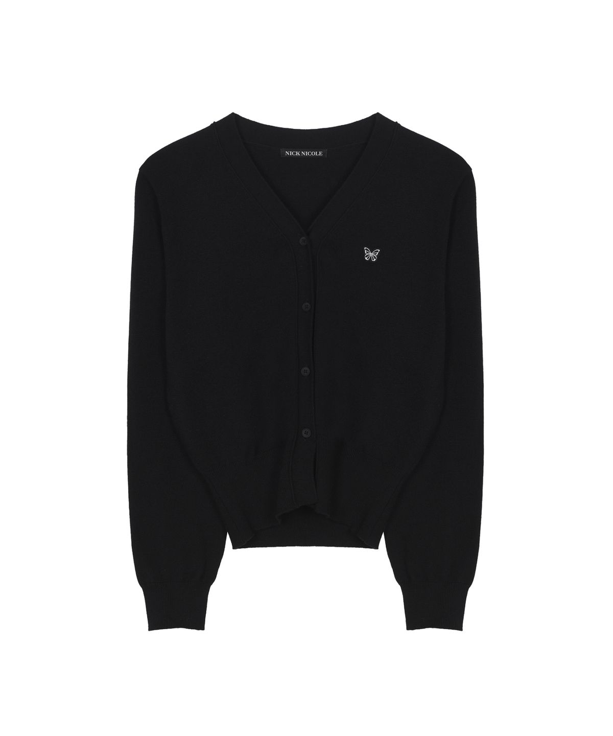 닉앤니콜(NICK&NICOLE) BUTTERFLY PATCH V-NECK CARDIGAN_5 COLOR