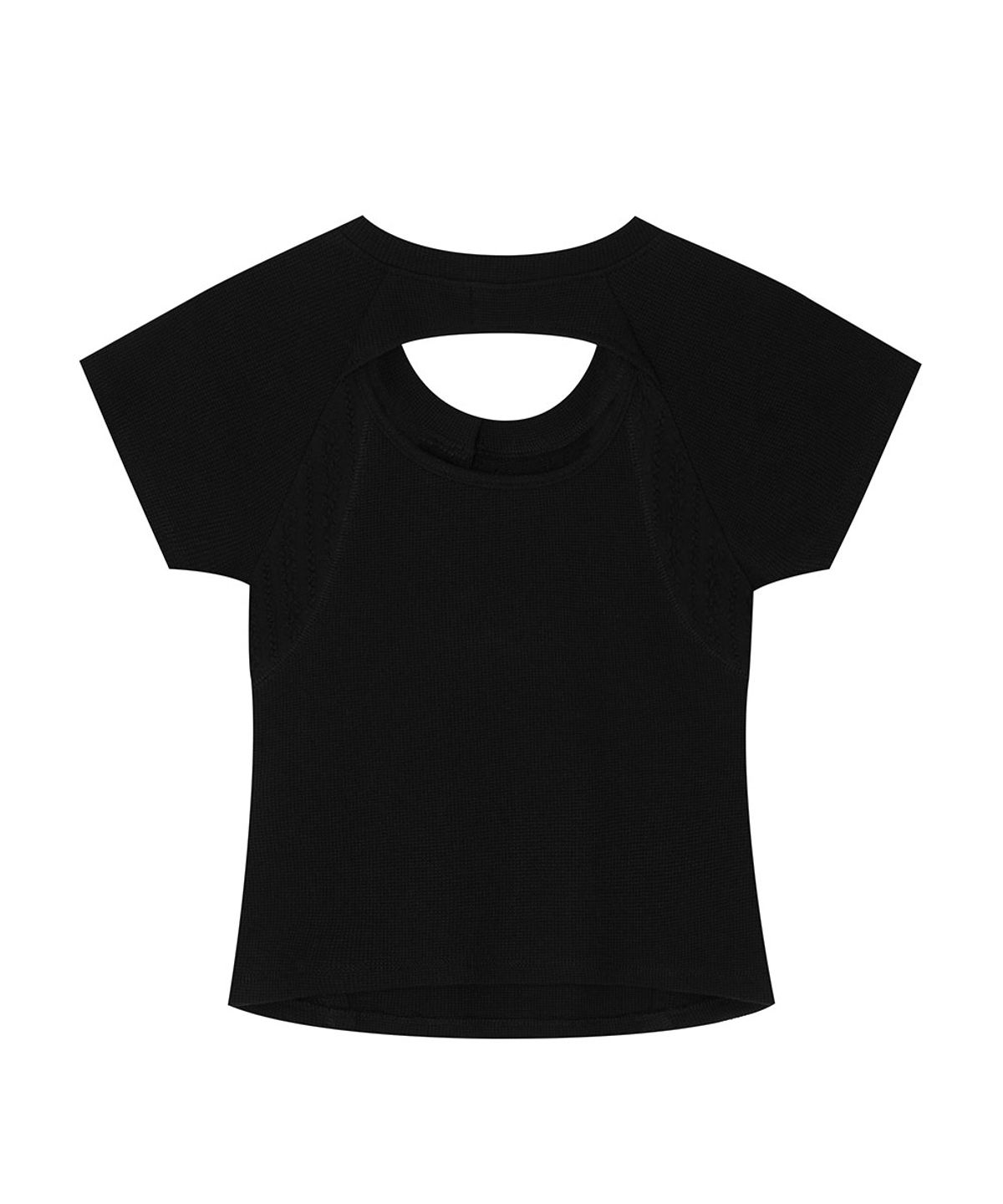 디프런티스(DIFFERENTIS) Henley Waffle Top (BK)