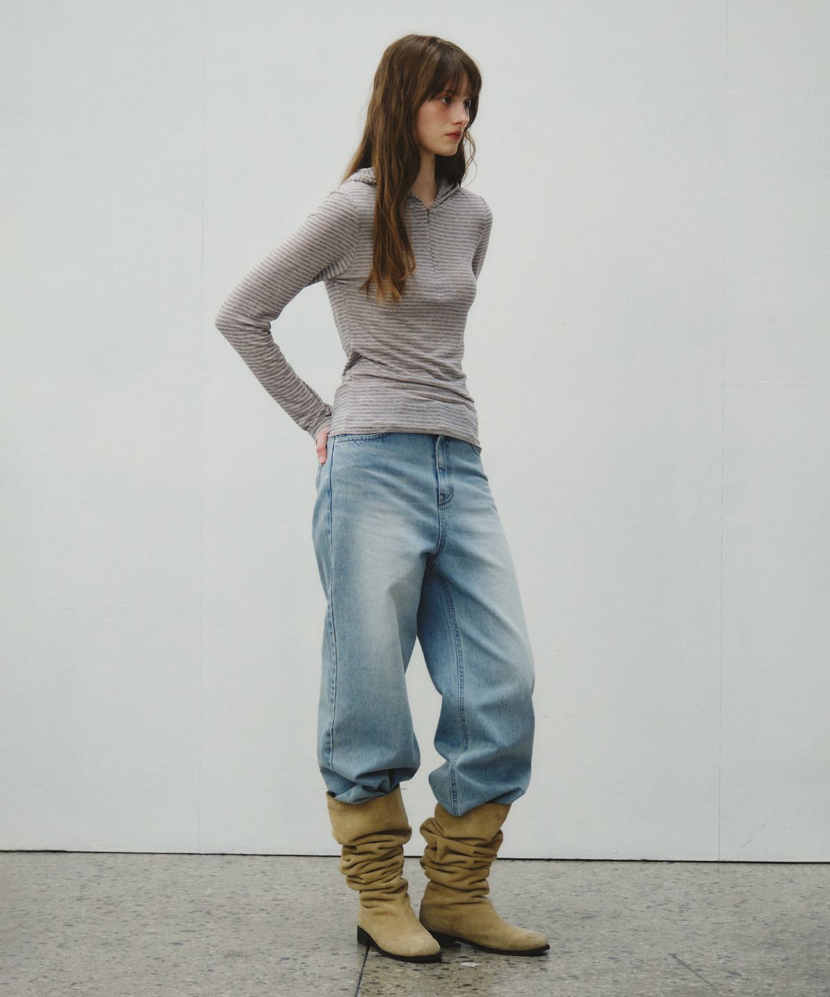 씨타(CITTA) Essential Light Wash Wide Denim_CTD427(Light Blue)