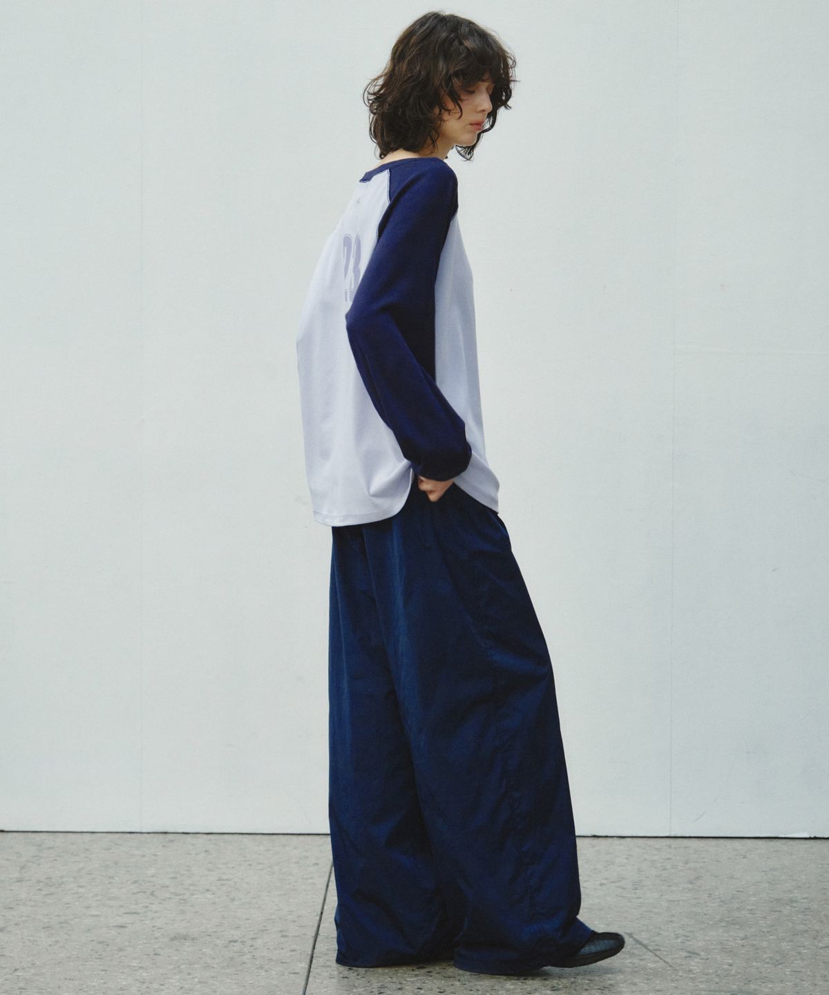 씨타(CITTA) Volume Wide Drawstring Pants_CTB562(Navy)
