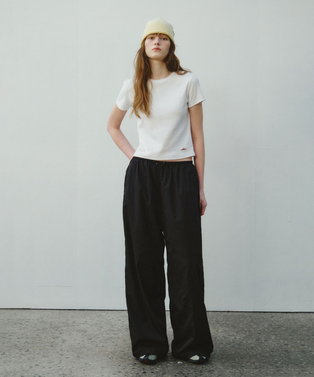 씨타(CITTA) Volume Wide Drawstring Pants_CTB562(Black)